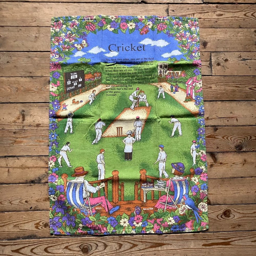 Cricket Sport Cotton Kitchen Towel Wall Hanging